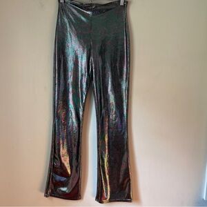 Vintage Sentimental New York Sam Hourani Pants Holographic Stretch Womens Large